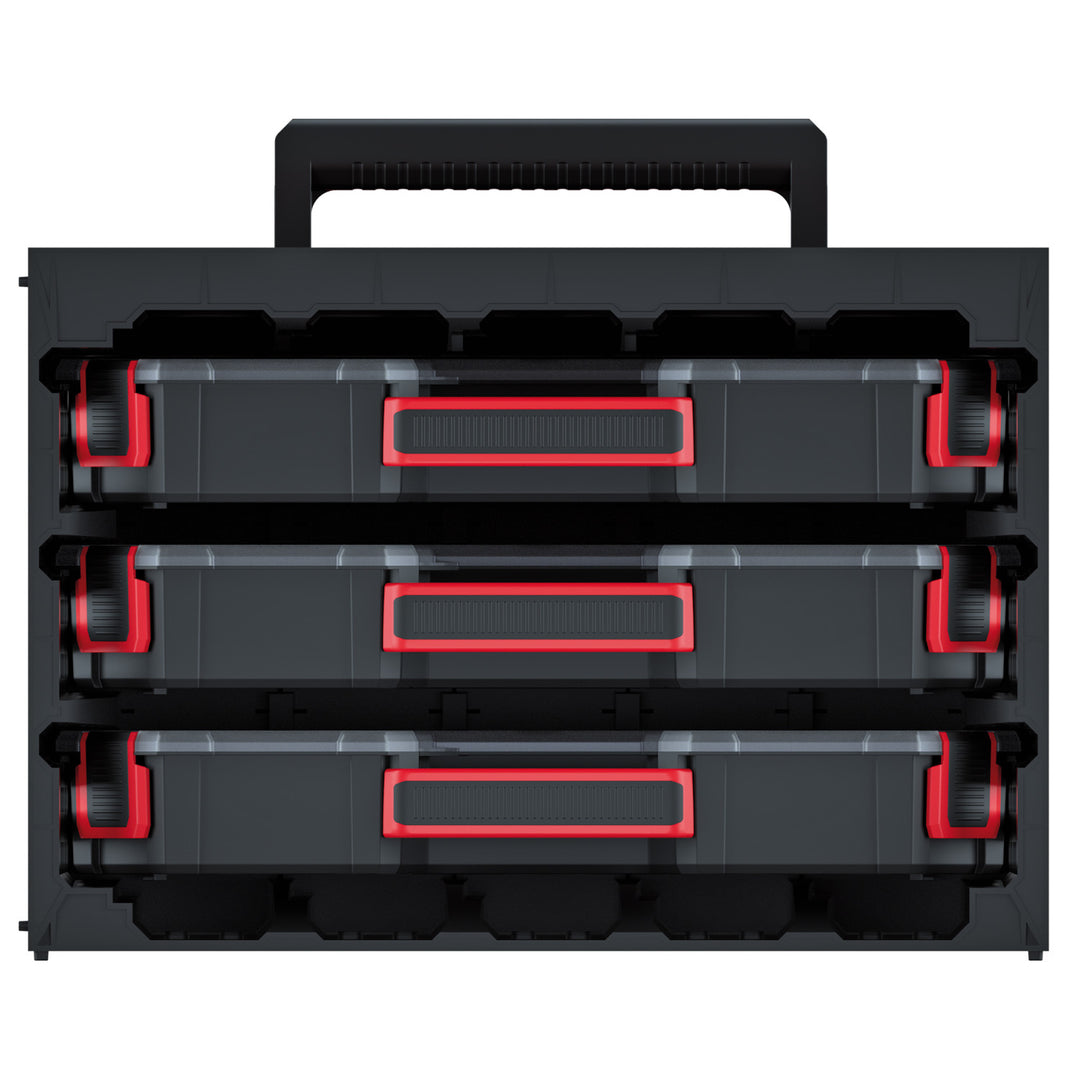 Mallette à outils Kistenberg Tagercase 40 KTC40306S-S411 3 organiseurs empilés horizontalement