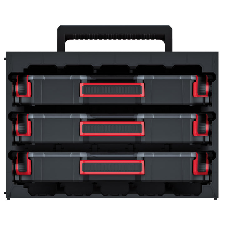 Mallette à outils Kistenberg Tagercase 40 KTC40306S-S411 3 organiseurs empilés horizontalement