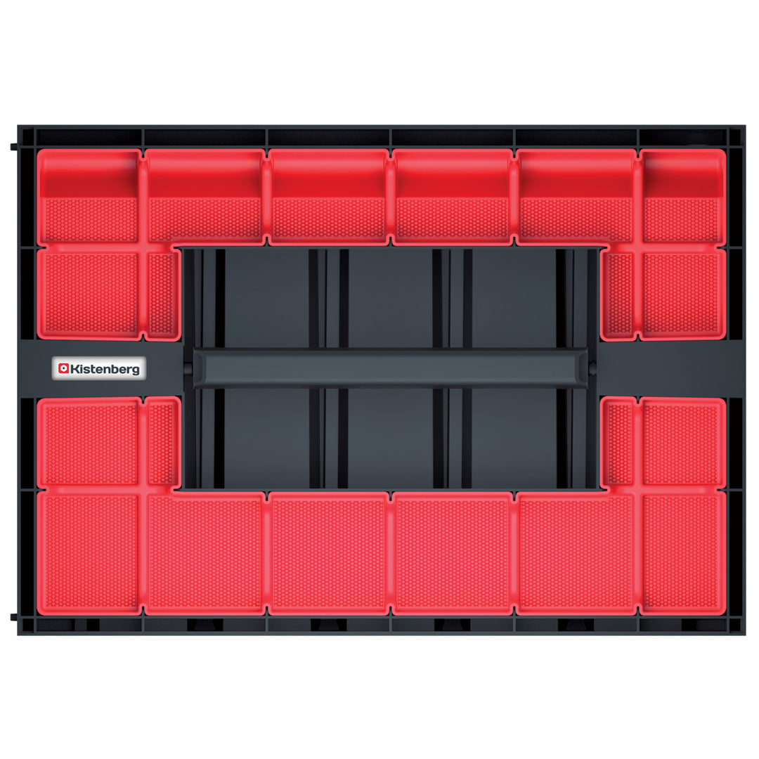 Mallette à outils Kistenberg Tagercase 40 KTC40306S-S411 3 organiseurs empilés horizontalement