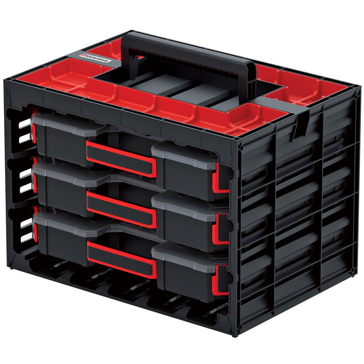 Mallette à outils Kistenberg Tagercase 40 KTC40306S-S411 3 organiseurs empilés horizontalement