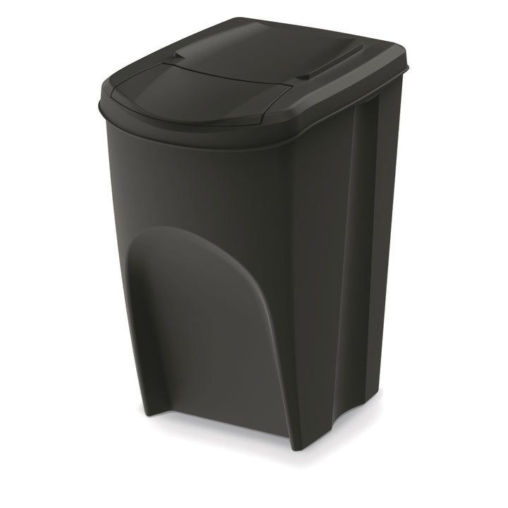 Ensemble de poubelles de recyclage Keden Sortibox 3x35L noir