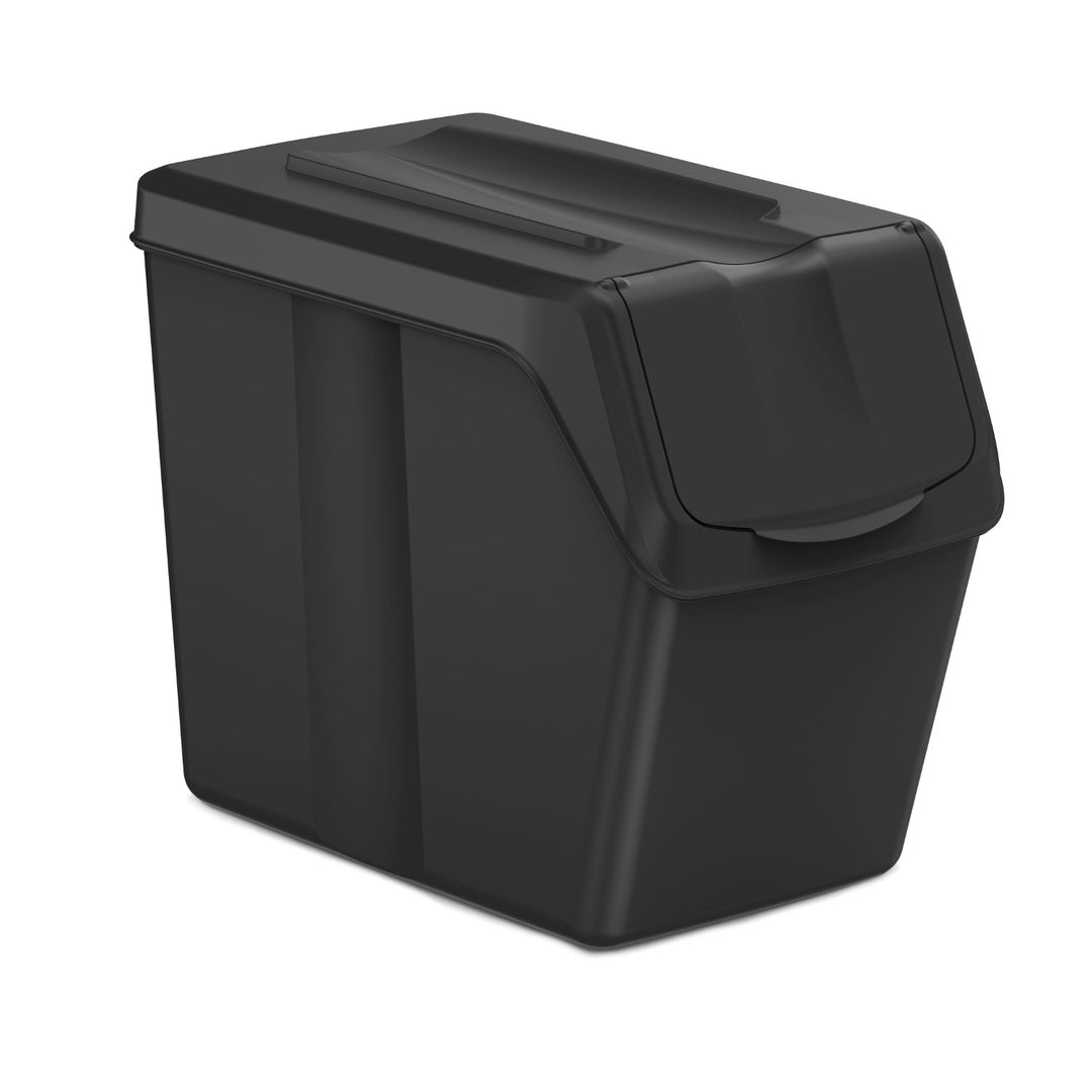 Ensemble de 4 poubelles de tri Keden SORTI BOX 4x20l - noir recyclage