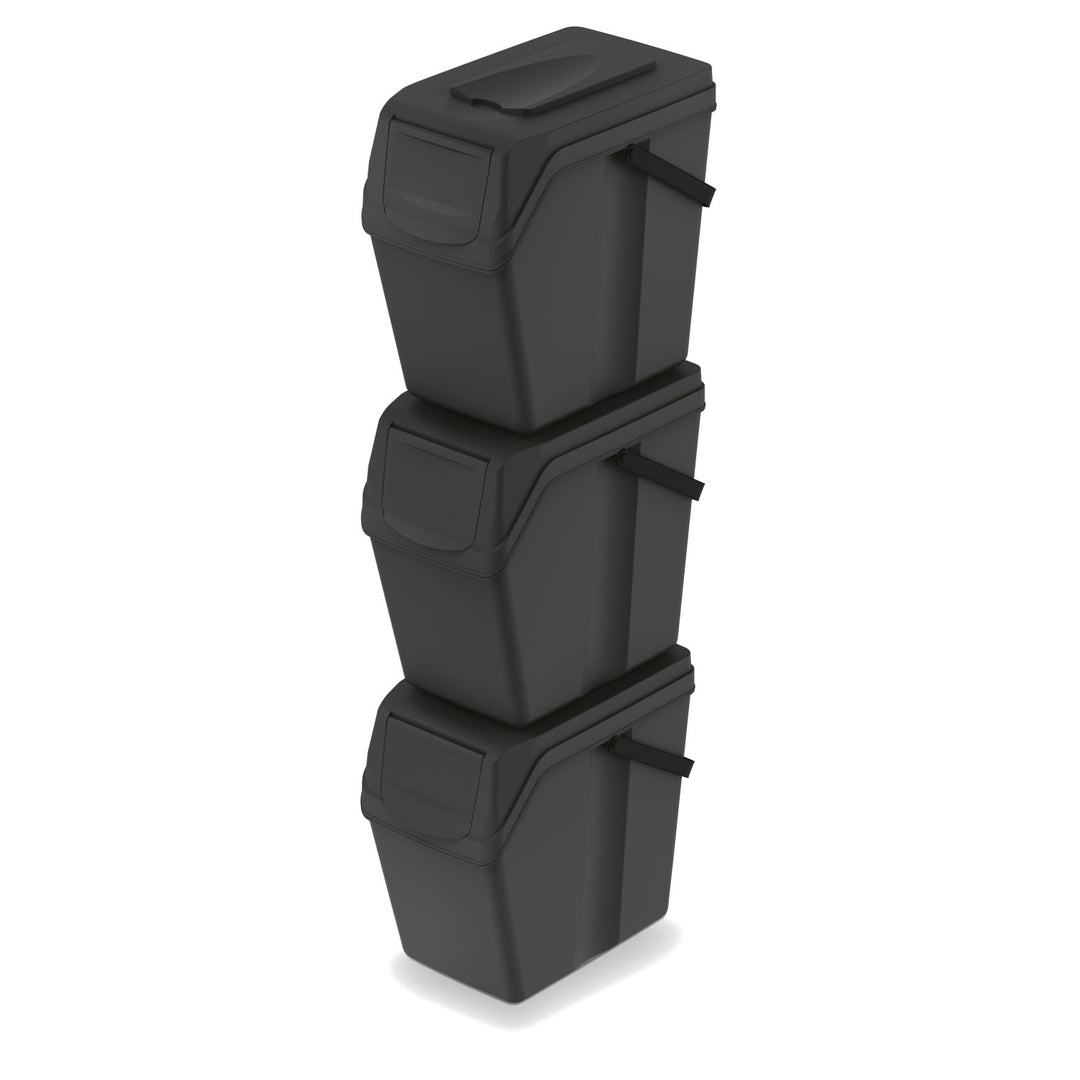 Keden SORTI BOX 3x25l vuilnisbak - zwart recycling