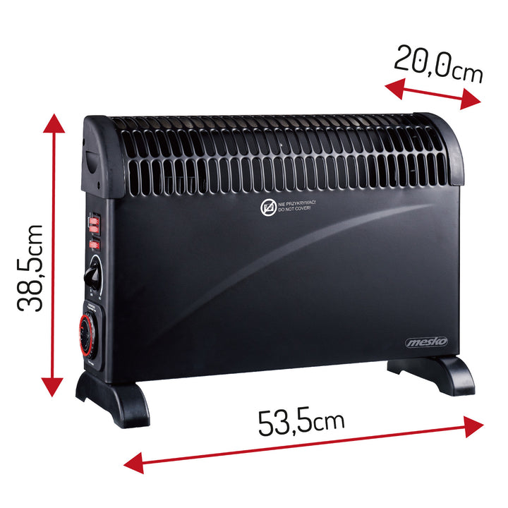 Radiateur convecteur Mesko MS 7741B Chauffage électrique noir