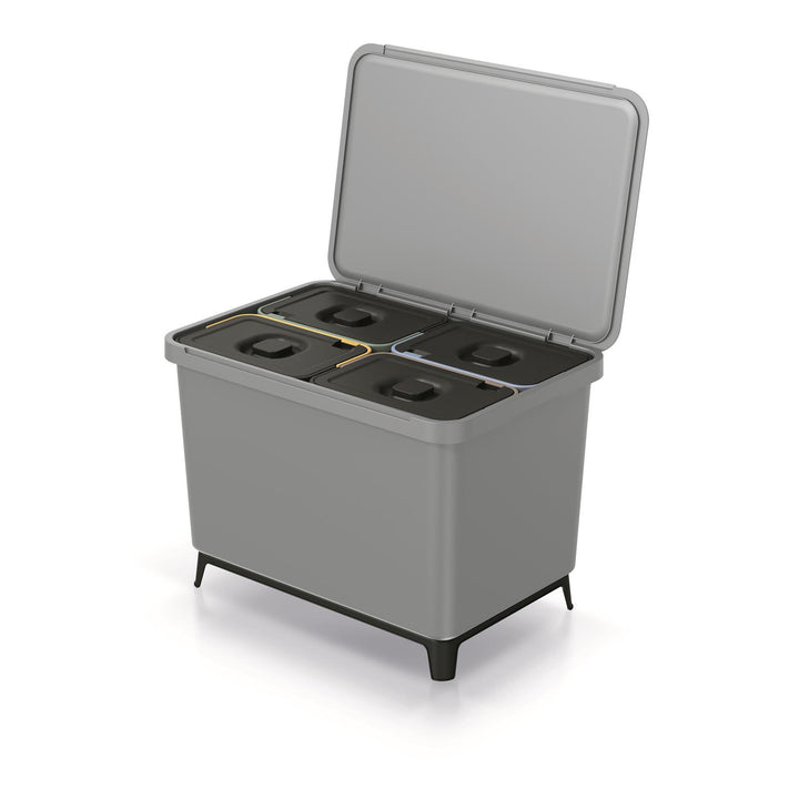 Poubelle Keden SYSTEMA - gris clair, 4x10 litres