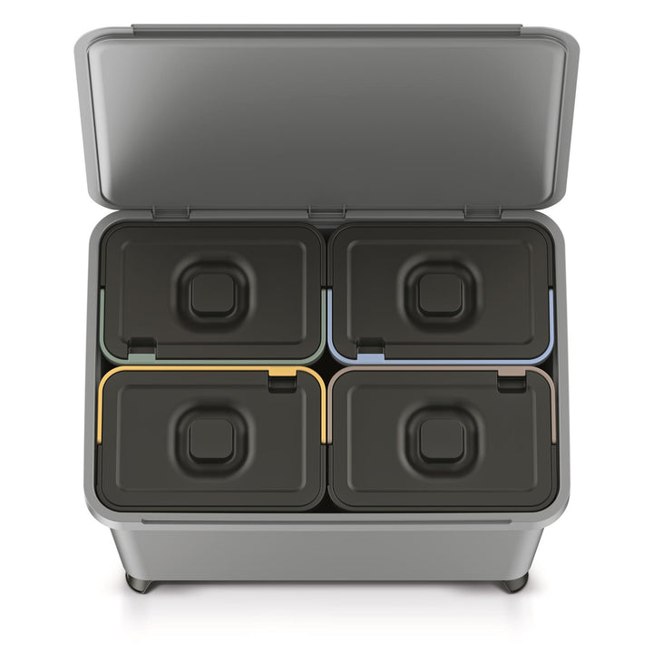 Poubelle Keden SYSTEMA - gris clair, 4x10 litres