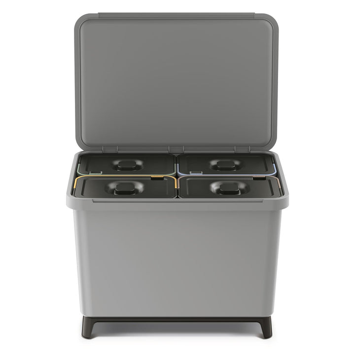 Poubelle Keden SYSTEMA - gris clair, 4x10 litres