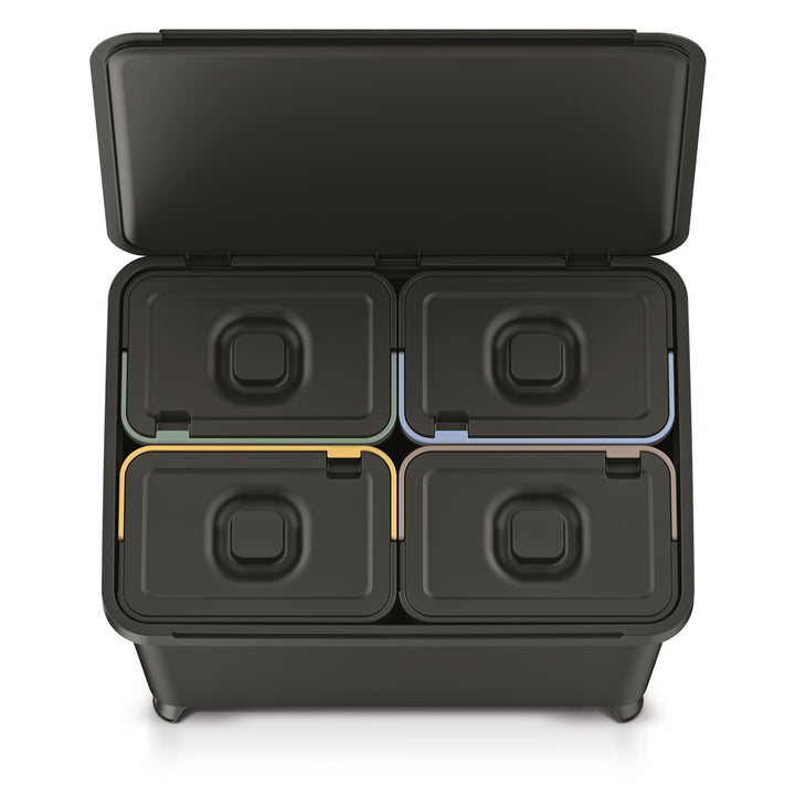Keden SYSTEMA poubelle 4x10 litres - noir recyclage