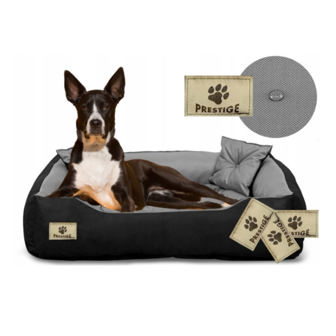 Prestige lair pour chien, chat 80x60 / 100x75 cm gris-noir