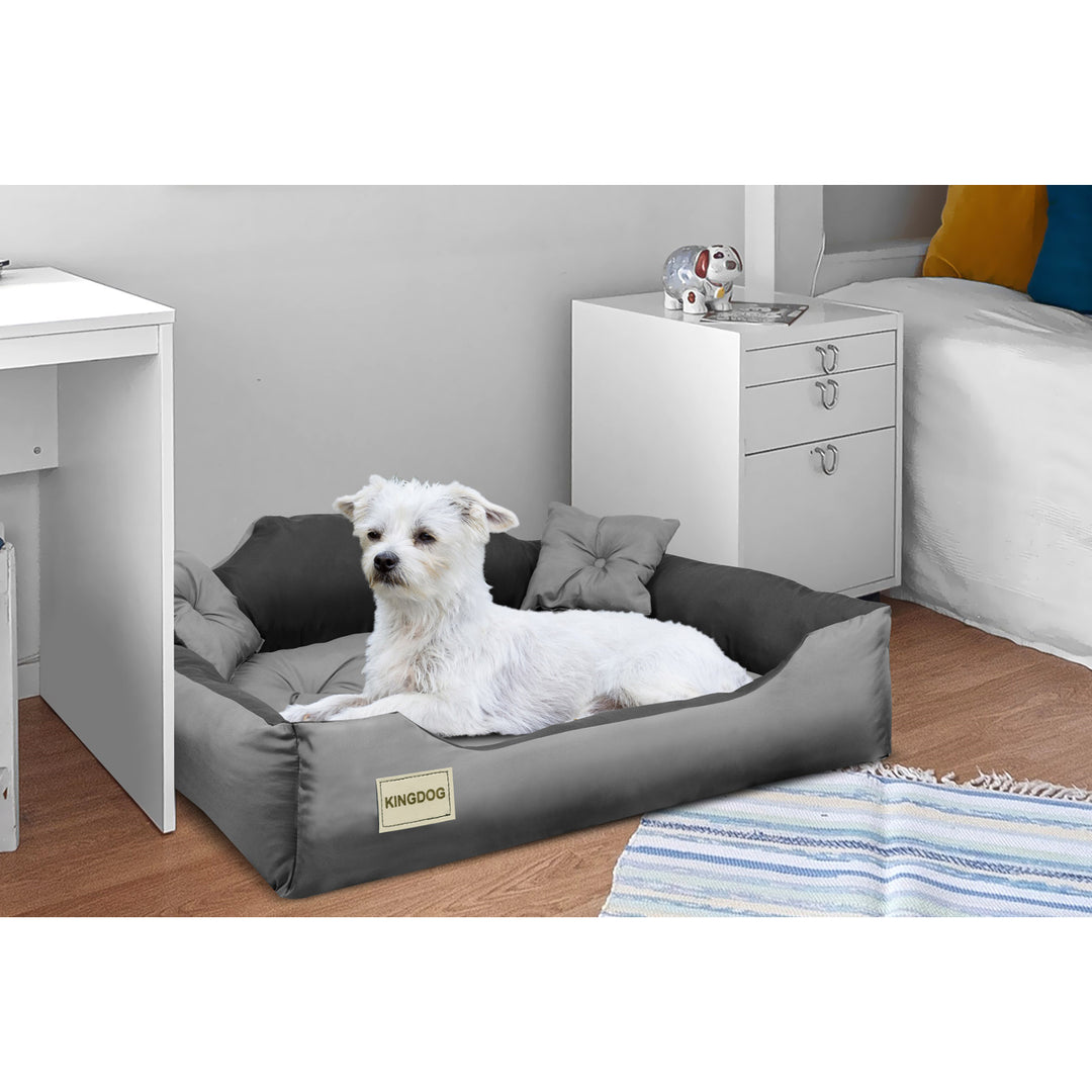 Lit pour chien et chat en microfibre 40x30 / 55x45 cm gris-noir