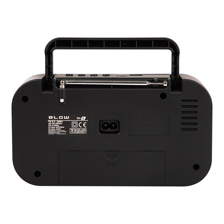 Radio analogique portable AM/FM RA6 alimentée par piles et secteur Blow