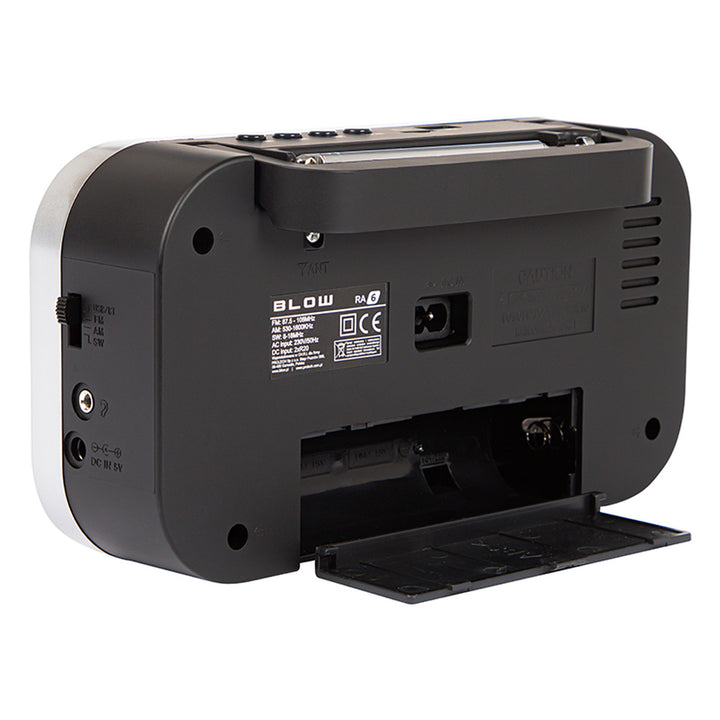 Radio analogique portable AM/FM RA6 alimentée par piles et secteur Blow