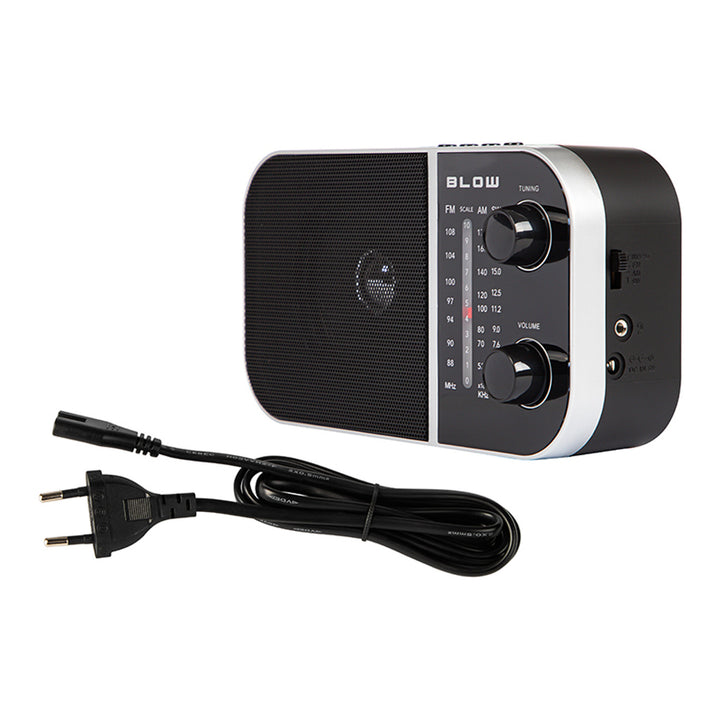 Radio analogique portable AM/FM RA6 alimentée par piles et secteur Blow