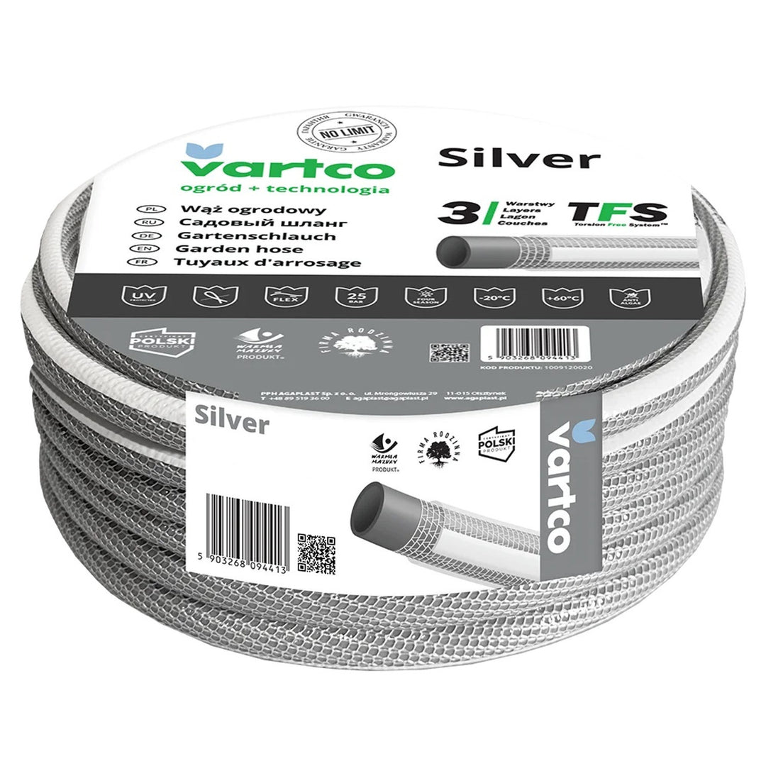 Vartco Silver TFS 3/4" 50m tuyau d'arrosage 3 plis