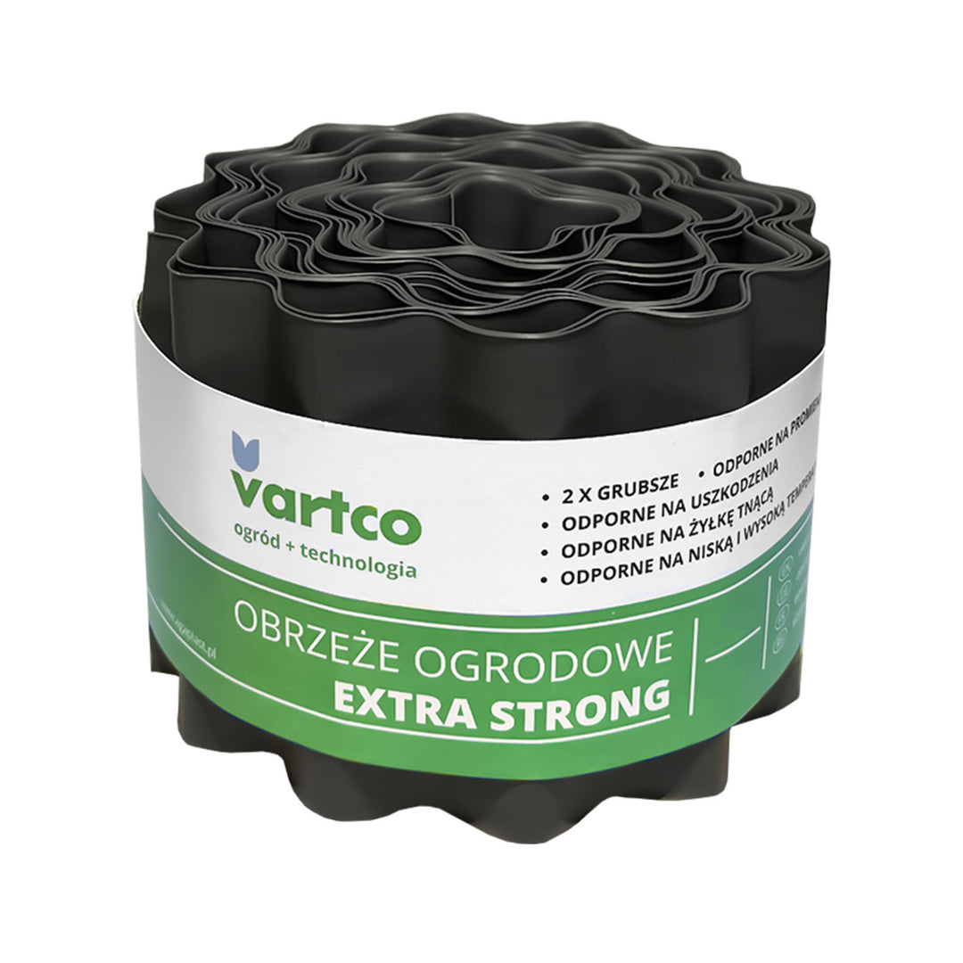 Vartco Extra Sterke UV-kunststof gegolfde tuinrand (20cm x9m)