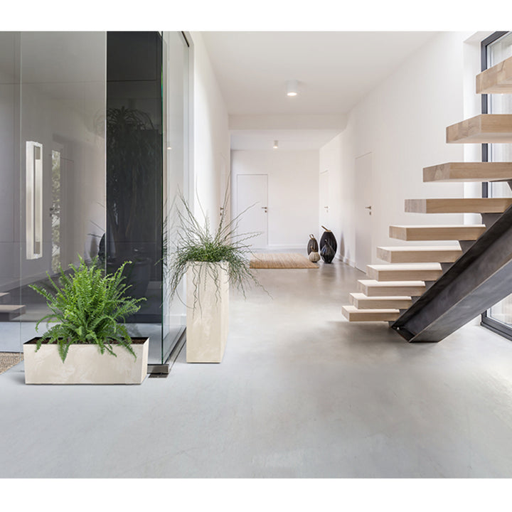 Plantenbak met binnenpot Prosperplast Urbi Case Beton Effect Toren Bloembak voor binnen en buiten Rechthoekig kunststof (77x23,5x68,7cm, Antraciet)