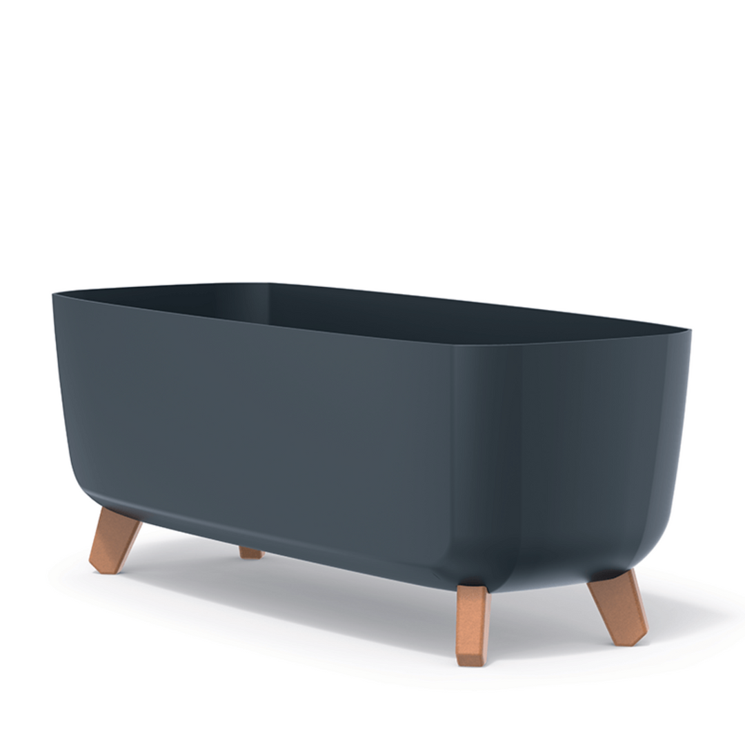 Prosperplast Pot de fleurs Gracia Case DGCL600-S433 avec pieds et insert - couleur anthracite