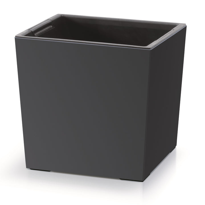 Bloempot met binnenbak Prosperplast 2in1 Vierkante Kunststof Plantenbak 24 cm x 24 cm x 23,5 cm antraciet