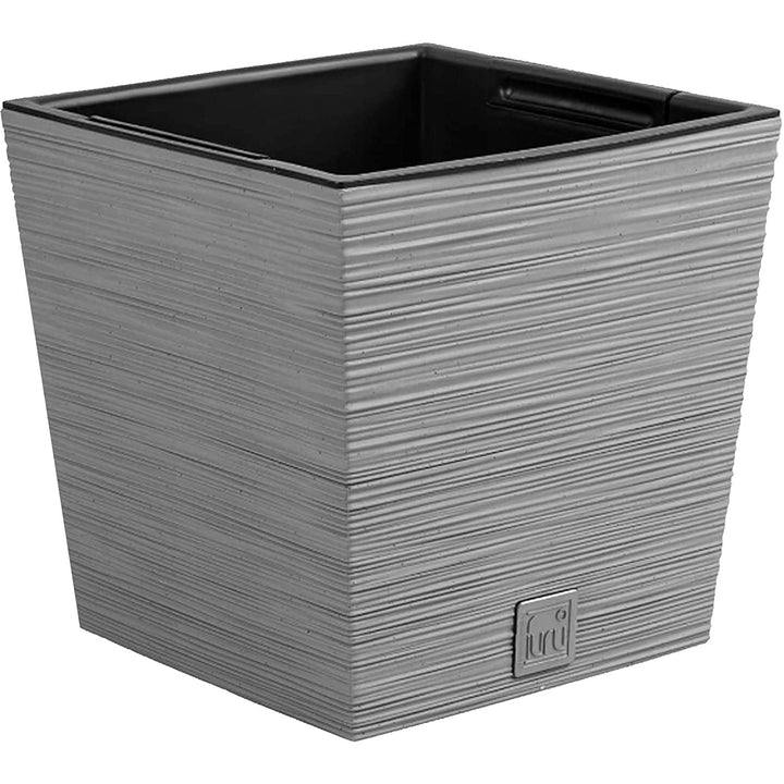 Prosperplast Furu Square Low pot de fleurs avec insert DFS240-422U - couleur béton (gris)
