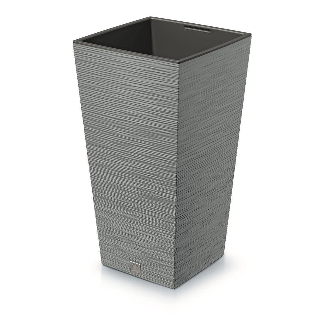 Prosperplast Furu Square bloempot met inzet DFSH240-422U - betonkleur (grijs)