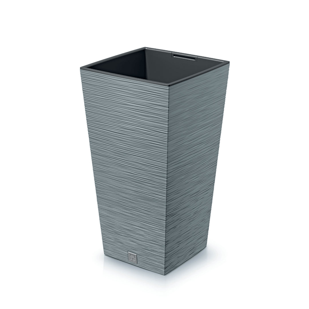 Prosperplast Furu Pot de fleurs carré avec insert DFSH265-422U - couleur béton (gris)