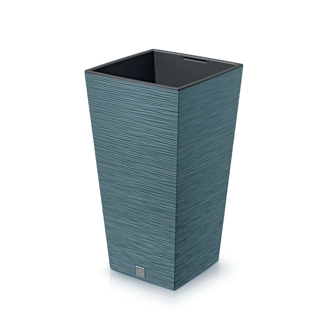 Prosperplast Furu Pot de fleurs carré avec insert DFSH300-5415C - Bleu scandinave
