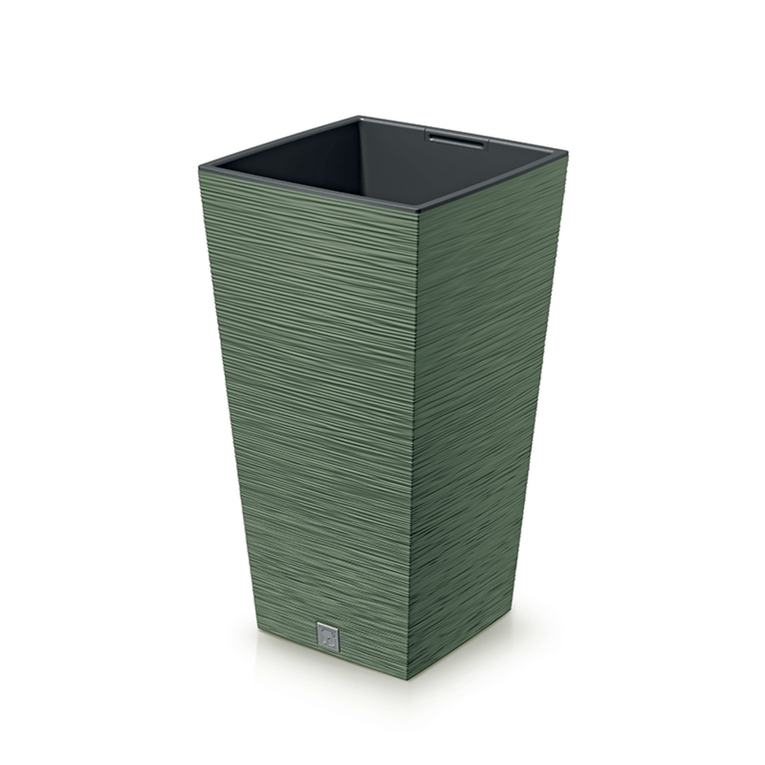 Prosperplast Furu Pot de fleurs carré avec insert DFSH300-5615C - couleur vert terreux