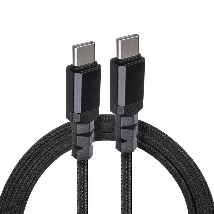 Maclean MCE493 Kabel 2x USB-C 15W ondersteunt QC 3.0 dataoverdracht 3A zwart lengte 1m