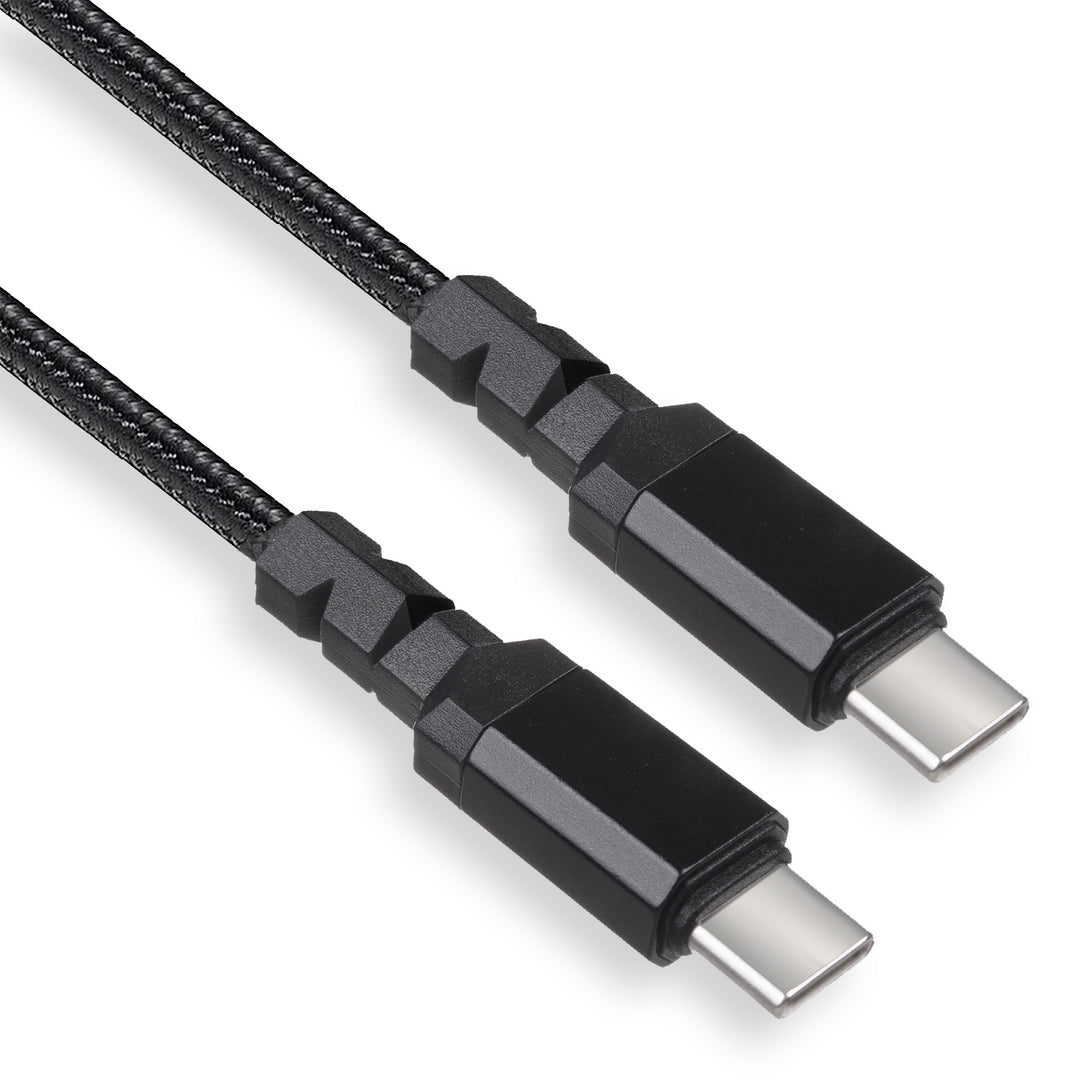 Maclean MCE493 Kabel 2x USB-C 15W ondersteunt QC 3.0 dataoverdracht 3A zwart lengte 1m