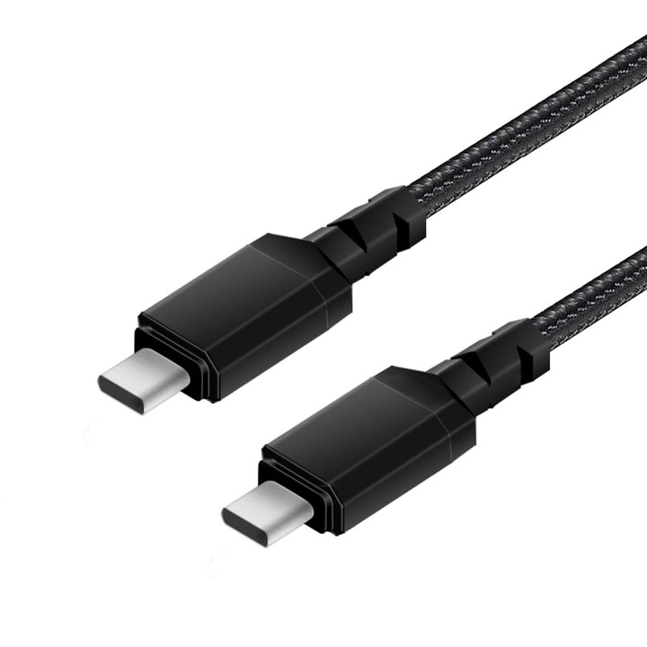 Maclean MCE494 Câble 2x USB-C 15W supportant QC 3.0 transfert de données 3A noir longueur 2m