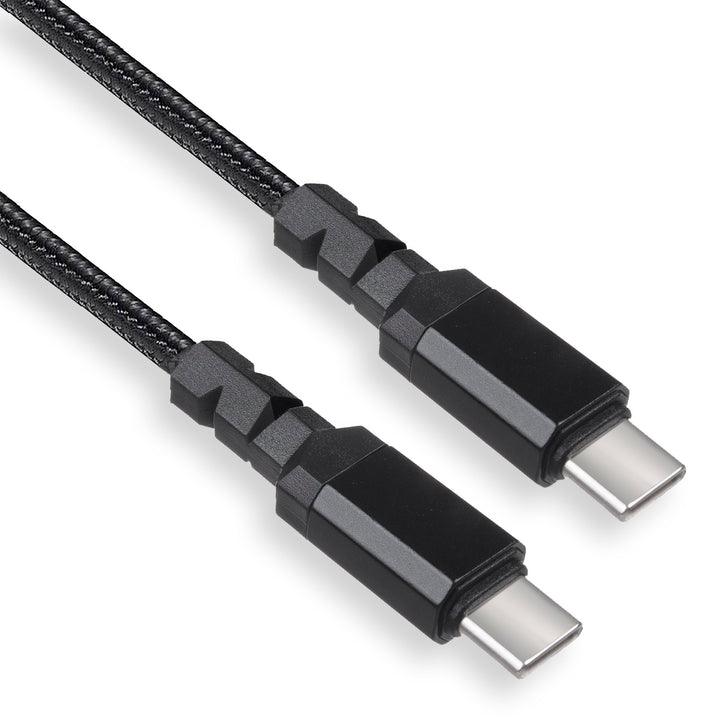 Maclean MCE494 Câble 2x USB-C 15W supportant QC 3.0 transfert de données 3A noir longueur 2m