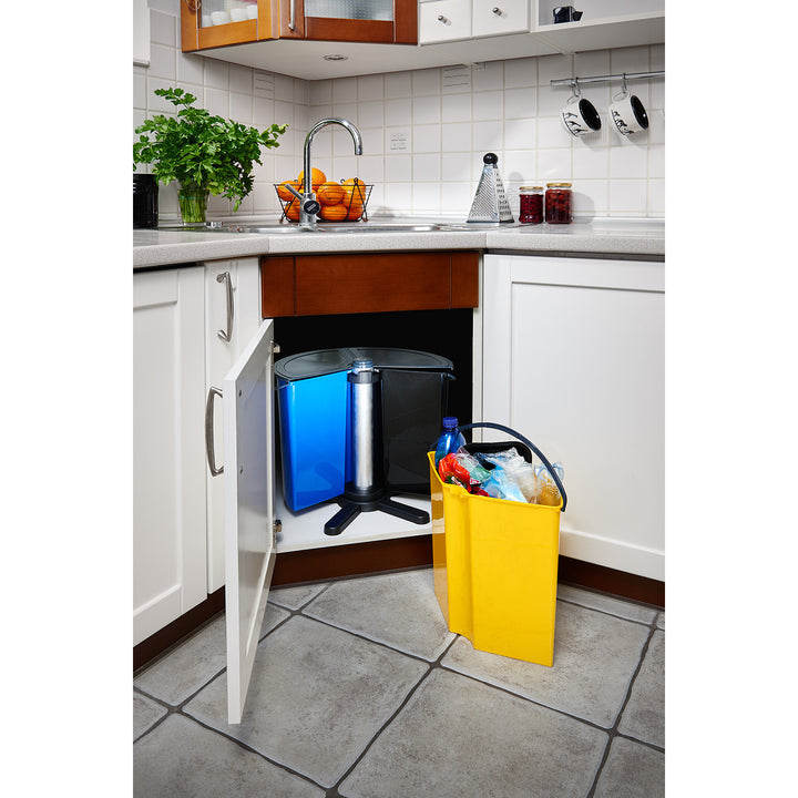 ECOBIN + poubelle rotative pour le tri des déchets avec couvercle
