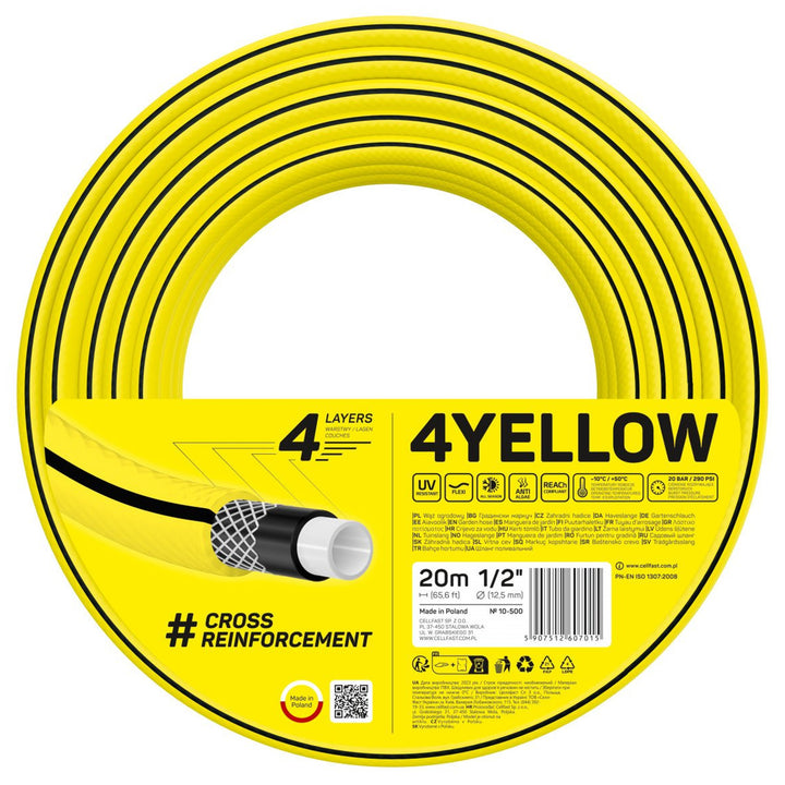 CELLFAST 4YELLOW tuinslang 10-500 1/2" 20 m 4 laags