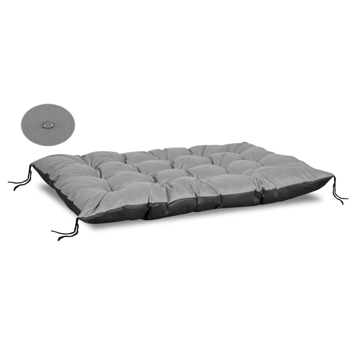 Coussin de palette de jardin imperméable gris 120x80 cm banc d'EUROPALETTE en gris foncé