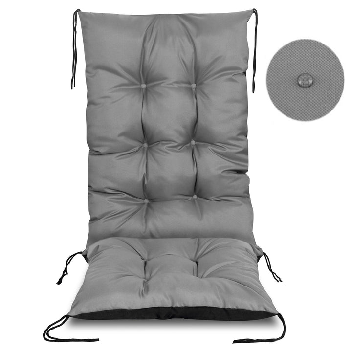 KingGarden Coussin imperméable pour une chaise de jardin PVC-Codura Entretien facile Coussin de siège pour l'intérieur et l'extérieur (50x50x80 cm, gris)