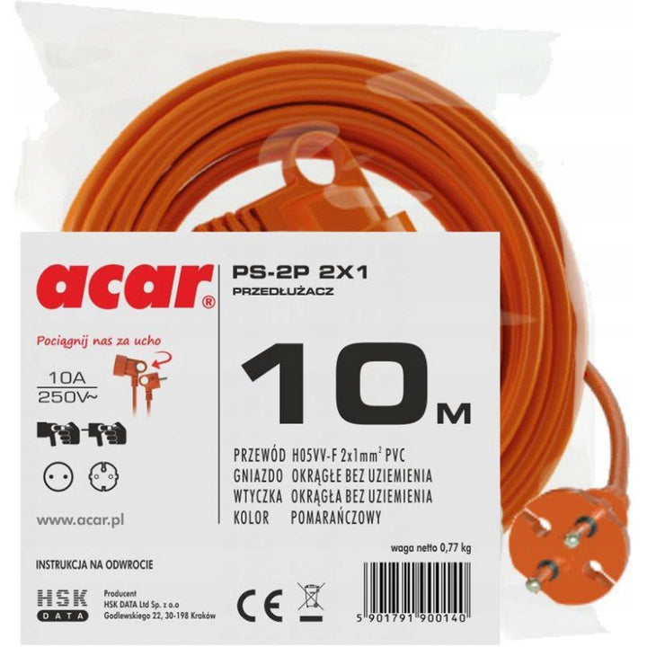 ACAR 2x1.5 250V/16A 10M GARDEN CONTRACTOR orange M01905