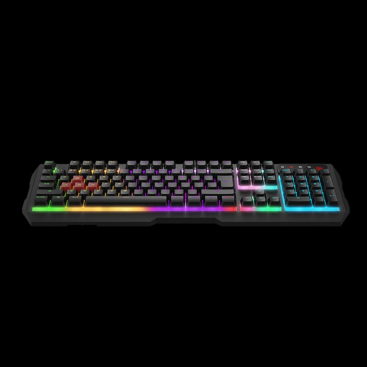 Bloody B140N 1000 Hz QWERTY-gamingtoetsenbord Ultrapolling neon-achtergrondverlichting 7 medianavigatietoetsen Plug &amp; Play USB-aansluiting Bedraad 1,8 m kabellengte