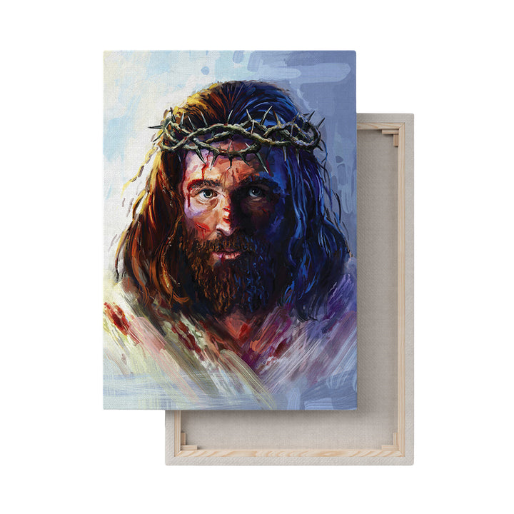 Peinture sur toile Jésus Christ avec la couronne d'épines 30x40cm