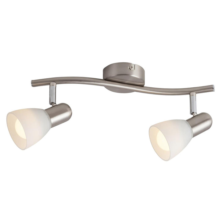 Rabalux Soma chrome satiné classique plafonnier à deux points Blanc IP20
