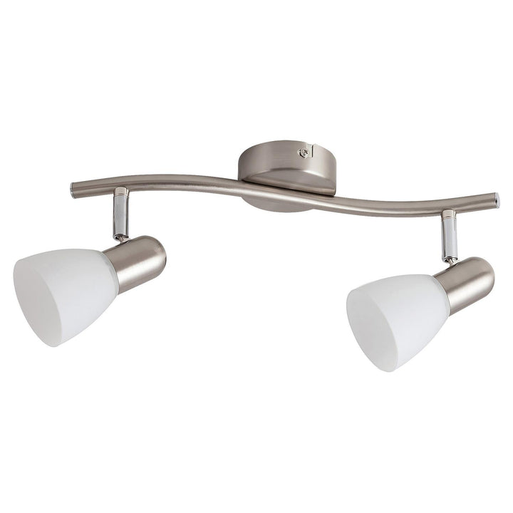 Rabalux Soma chrome satiné classique plafonnier à deux points Blanc IP20