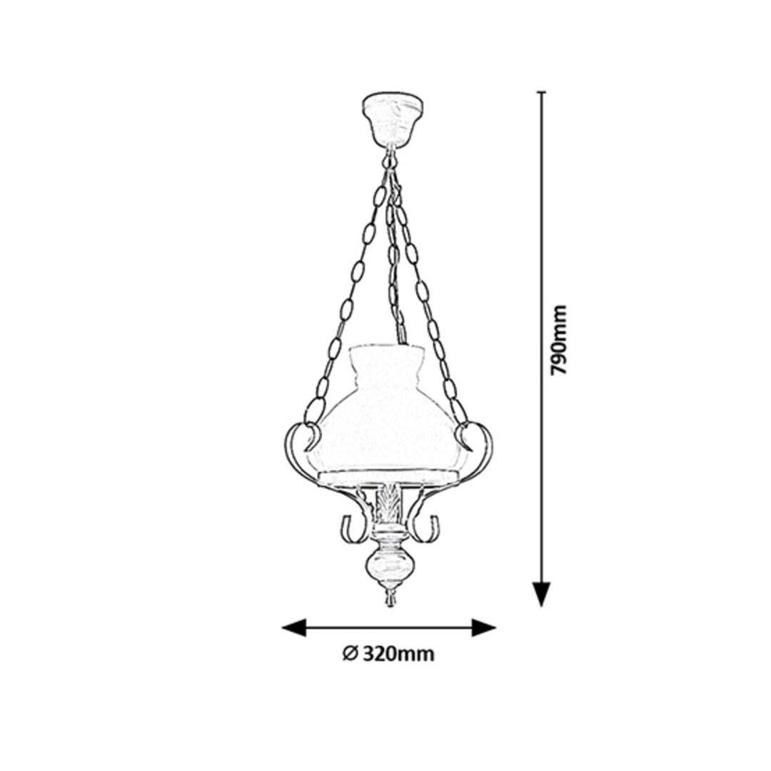 RABALUX PETRONEL lustre lampe suspendue 7076 métal bois verre