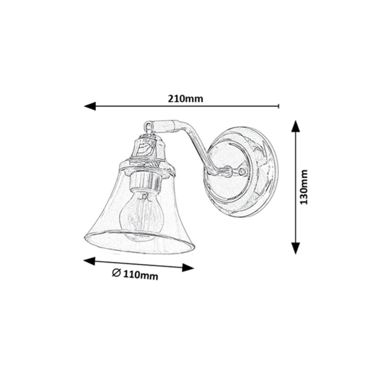 RABALUX ANTOINE 3207 E14 IP44 Badkamer wandlamp