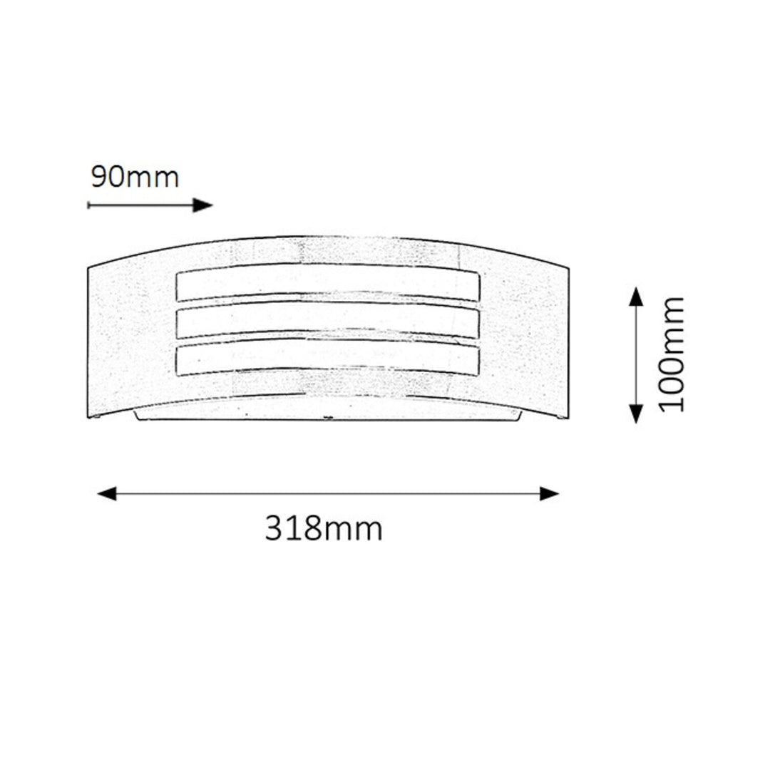 Applique d'extérieur Rabalux roma 8410 - couleur chrome satiné