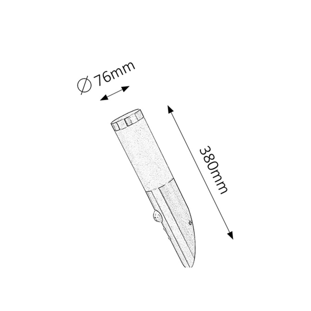 LAMPE MURALE EXTÉRIEURE AVEC DÉTECTEUR DE MOUVEMENT RABALUX INOX TORCH 8266