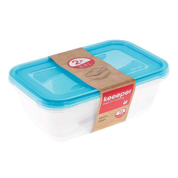 Lot de 2 récipients de conservation Keeeper Fredo Fresh de 3,3 l