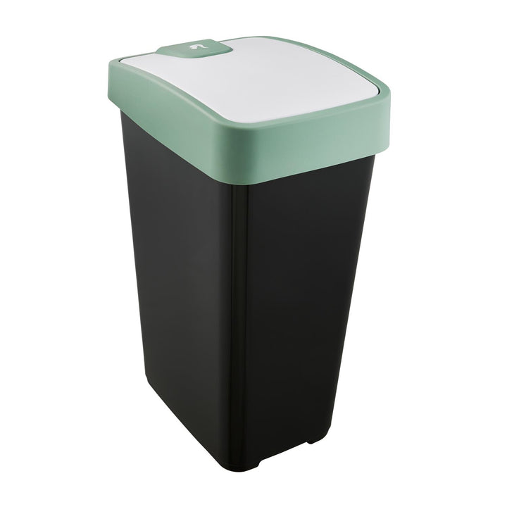 Poubelle avec couvercle poussoir 45l vert Keeeper Poubelle de tri sélectif