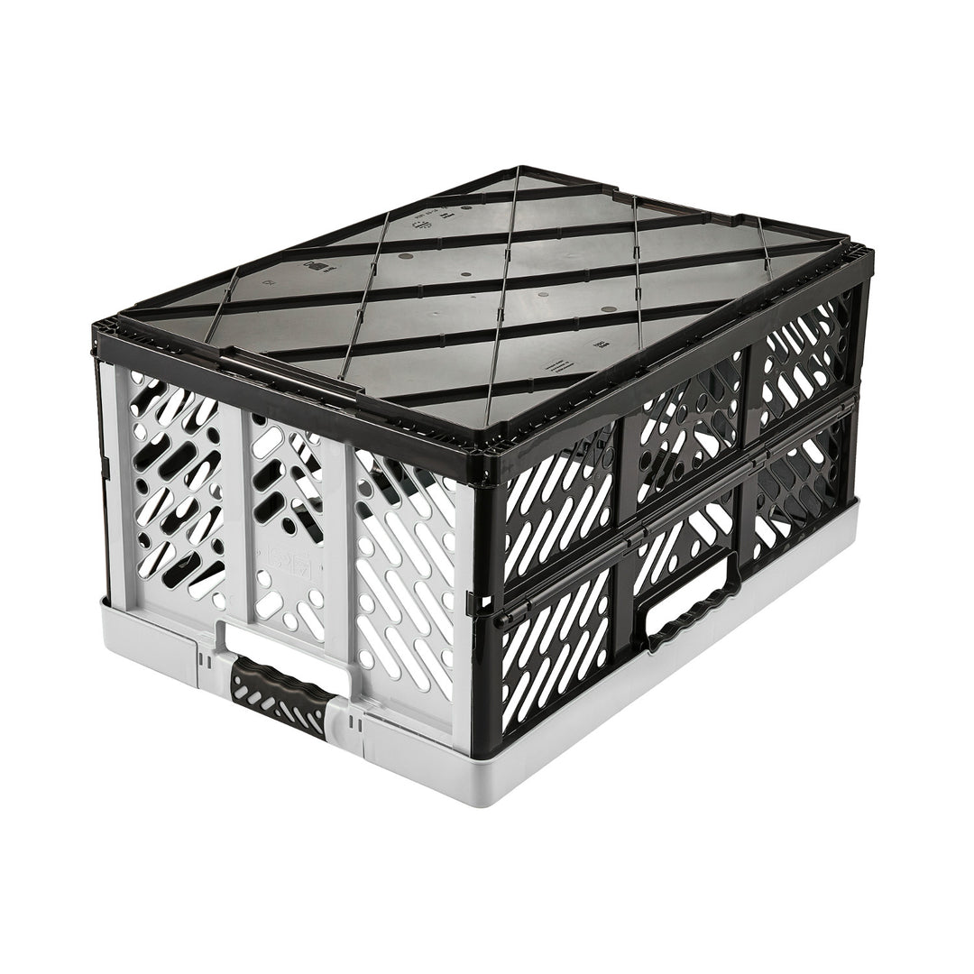 Panier pliant en plastique argent clair Keeeper jusqu'à 50 kg