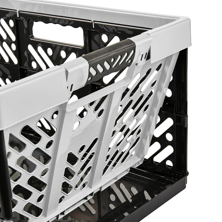 Panier pliant en plastique argent clair Keeeper jusqu'à 50 kg