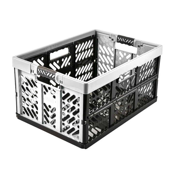 Panier pliant en plastique argent clair Keeeper jusqu'à 50 kg