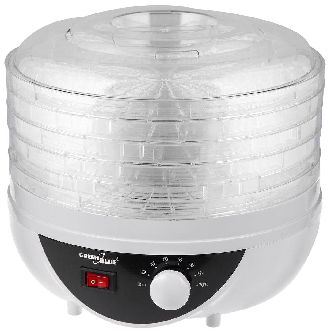 GreenBlue droger voor champignons, groenten en fruit, 250W, extra stil, 5 zeven, GB195